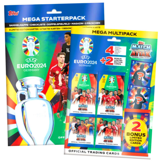 Topps UEFA EURO 2024 Germany Match Attax Karten - EM Sammelkarten - 1 Starter + 1 Multipack
