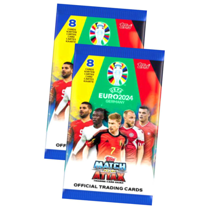 Topps UEFA EURO 2024 Germany Match Attax Karten - EM Sammelkarten - 2 Booster