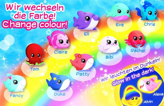 Magiki DeAgostini Sea Friends alle 12 Verschiedene Figuren ohne Rare Sherry