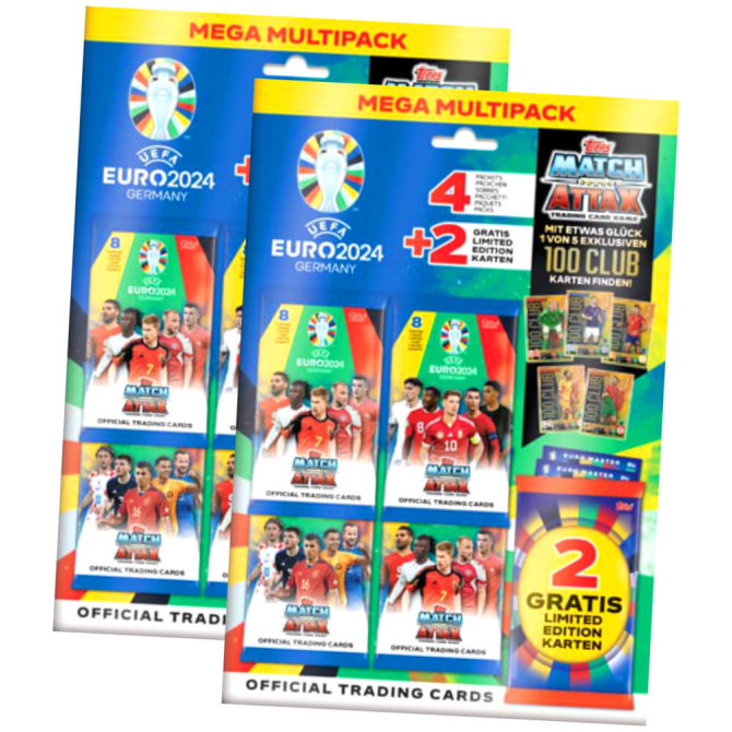 Topps UEFA EURO 2024 Germany Match Attax Karten - EM Sammelkarten - 2 Ultra Multipack