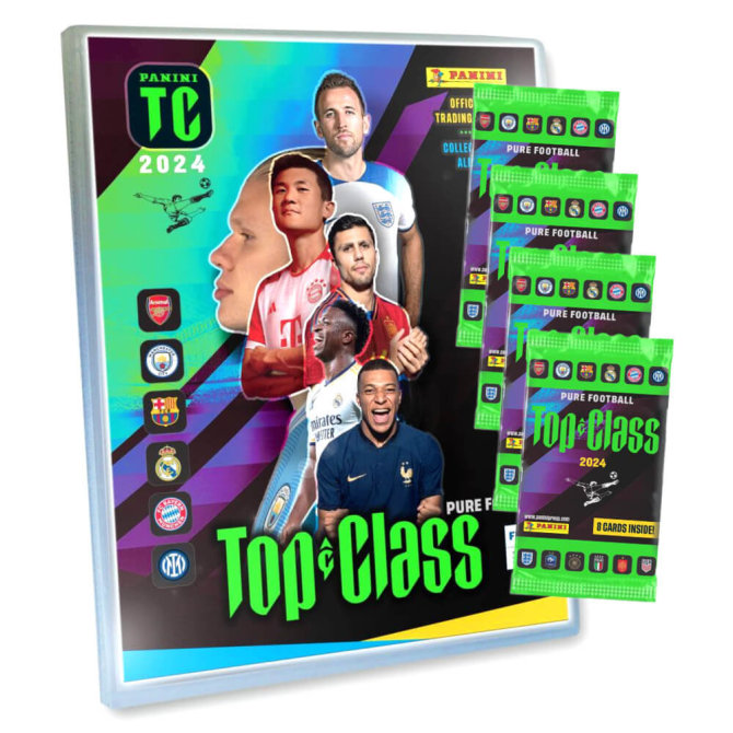 Panini Top Class Karten 2024 - Trading Cards - Sammelkarten - 1 Mappe + 4 Booster