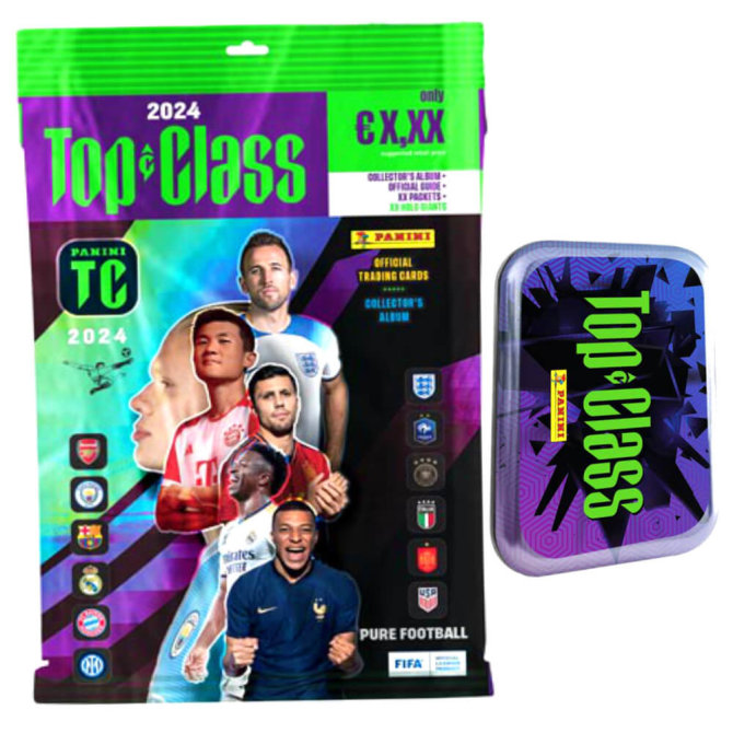 Panini Top Class Karten 2024 - Trading Cards - Sammelkarten - 1 Starter + 1 Pocket Tin