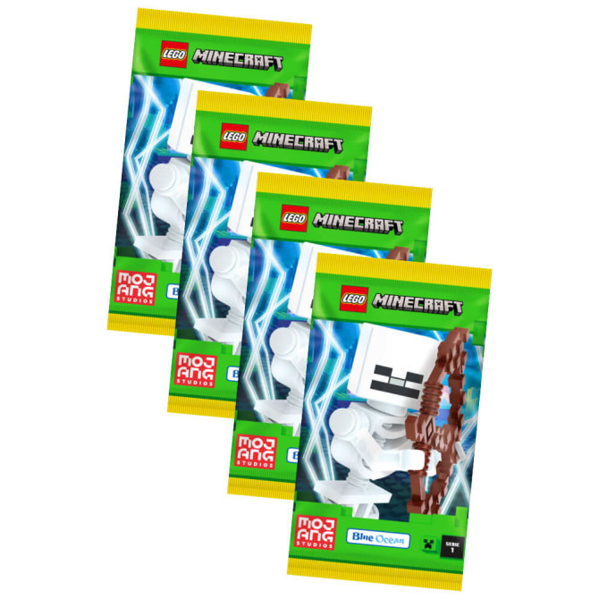 Lego Minecraft Karten Serie 1 - Sammelkarten Trading Cards (2024) - 4 Booster