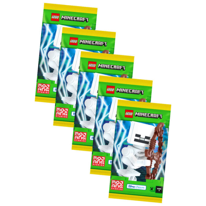 Lego Minecraft Karten Serie 1 - Sammelkarten Trading Cards (2024) - 5 Booster
