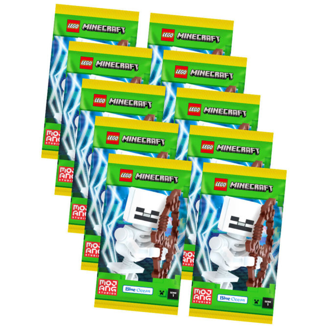 Lego Minecraft Karten Serie 1 - Sammelkarten Trading Cards (2024) - 10 Booster