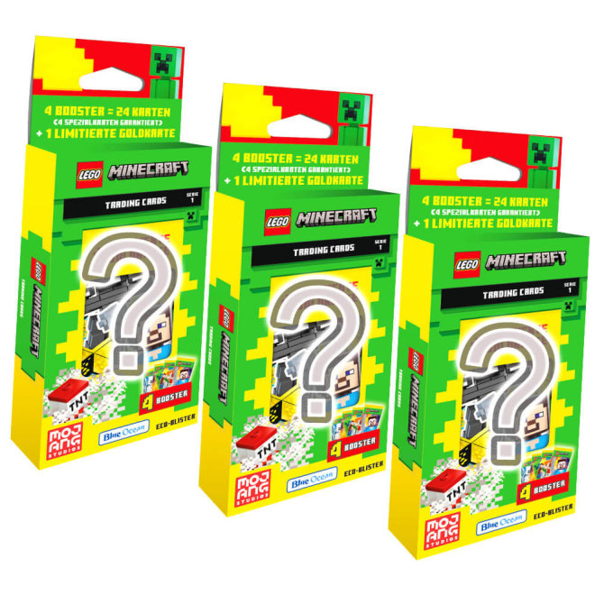 Lego Minecraft Karten Serie 1 - Sammelkarten Trading Cards (2024) - 3 Blister