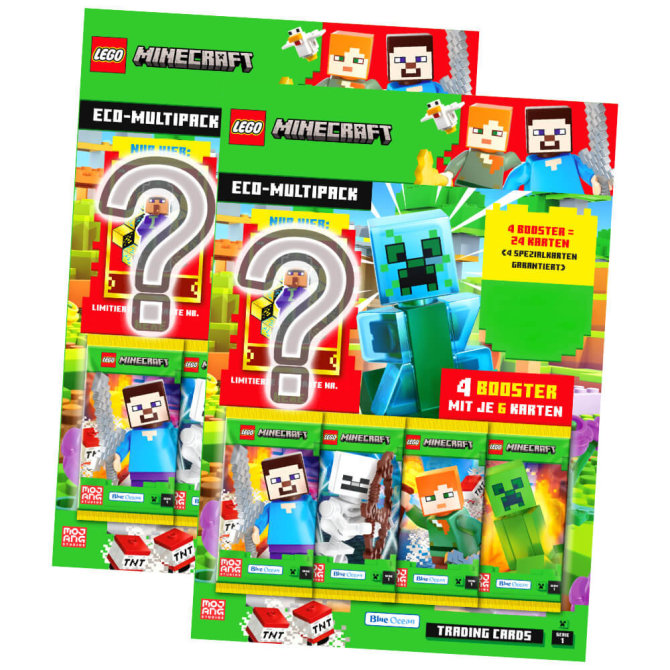 Lego Minecraft Karten Serie 1 - Sammelkarten Trading Cards (2024) - 2 Multipack
