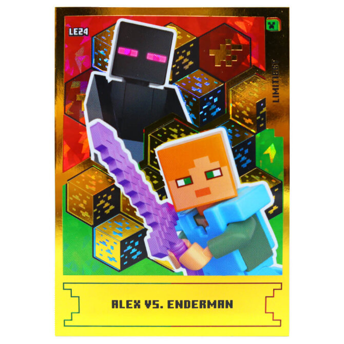 Lego Minecraft Karten Serie 1 - Sammelkarten Trading Cards (2024) - Gold Karte LE24