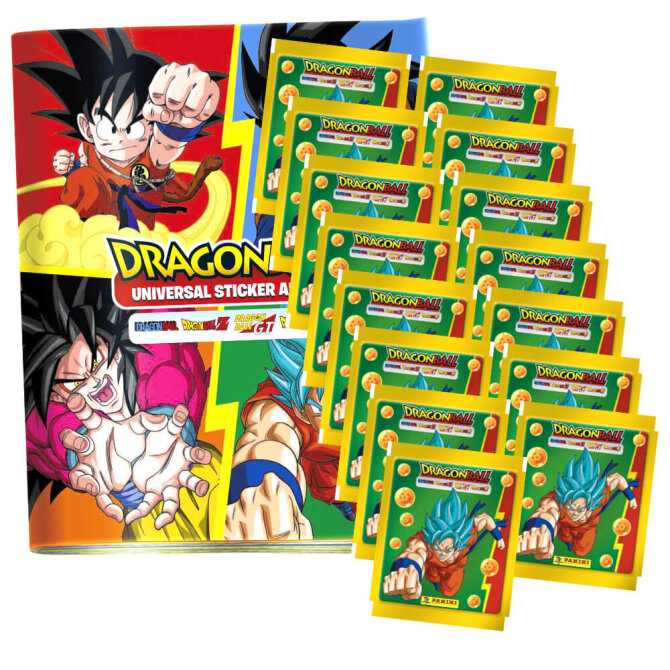 Panini Dragon Ball Universal Sticker - Sammelsticker (2024) - 1 Album + 15 Tüten