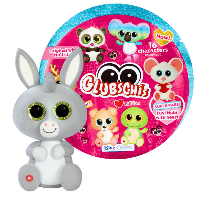 Blue Ocean Glubschis Sammelfiguren Herz Serie 2 - Glubschi Glitzer - Figur Donki