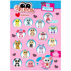 Blue Ocean Glubschis Sammelfiguren Herz Serie 2 - Glubschi Glitzer Figur - 4 Tüten