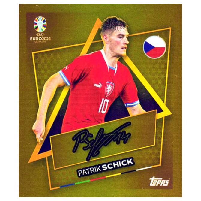 Topps UEFA EURO 2024 Fußball EM Sammelsticker - Gold Signature Sticker - Patrik Schick