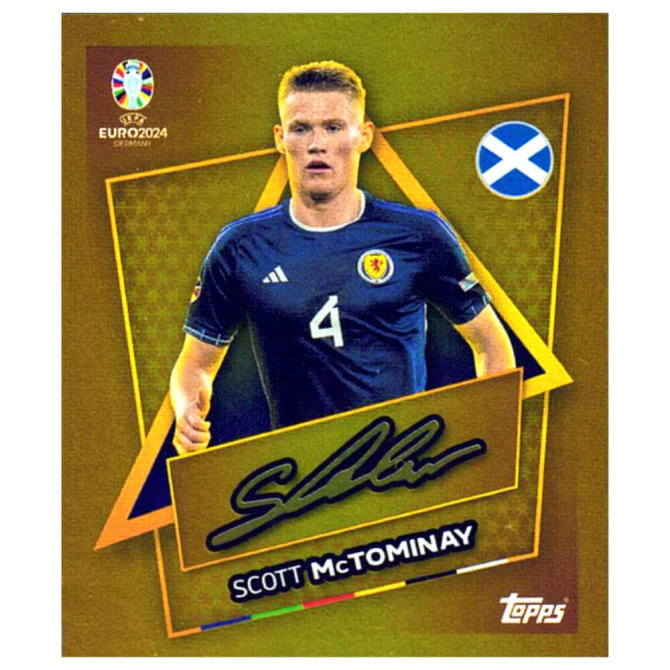 Topps UEFA EURO 2024 Fußball EM Sammelsticker - Gold Signature Sticker - Scott McTominay