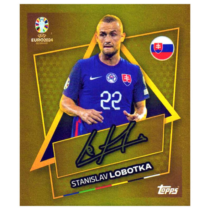 Topps UEFA EURO 2024 Fußball EM Sammelsticker - Gold Signature Sticker - Stanislav Lobotka