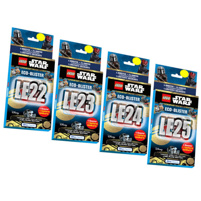 Lego Star Wars Karten Trading Cards Serie 5 - Jubiläum Sammelkarten (2024) - Alle 4 Blister