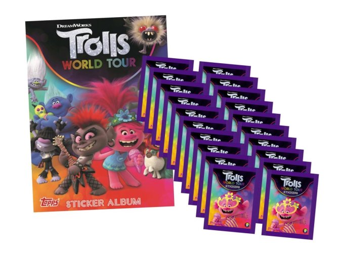Trolls World Tour (2020 - Sticker & Stickercards - 1 Album + 20 Tüten