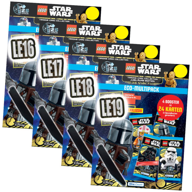 Lego Star Wars Karten Trading Cards Serie 5 - Jubiläum Sammelkarten (2024) - Alle 4 Multipack