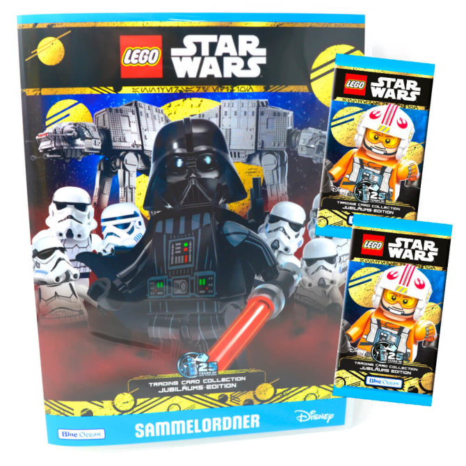 Lego Star Wars Karten Trading Cards Serie 5 - Jubiläum Sammelkarten (2024) - 1 Mappe + 2 Booster