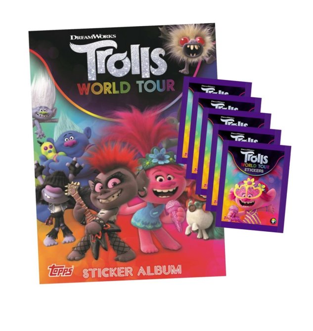 Trolls World Tour (2020 - Sticker & Stickercards - 1 Album + 5 Tüten