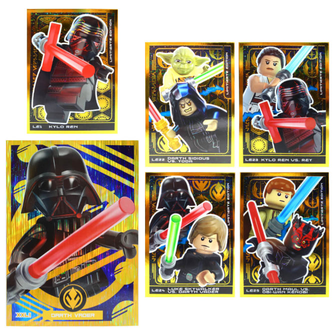 Lego Star Wars Karten Trading Cards Serie 5 - Jubiläum Sammelkarten (2024) - LE22+LE23+LE24+LE25+XXL1+LE1 Gold Karte