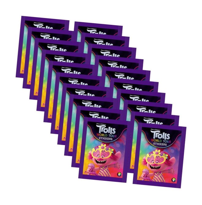 Trolls World Tour (2020 - Sticker & Stickercards - 20 Tüten