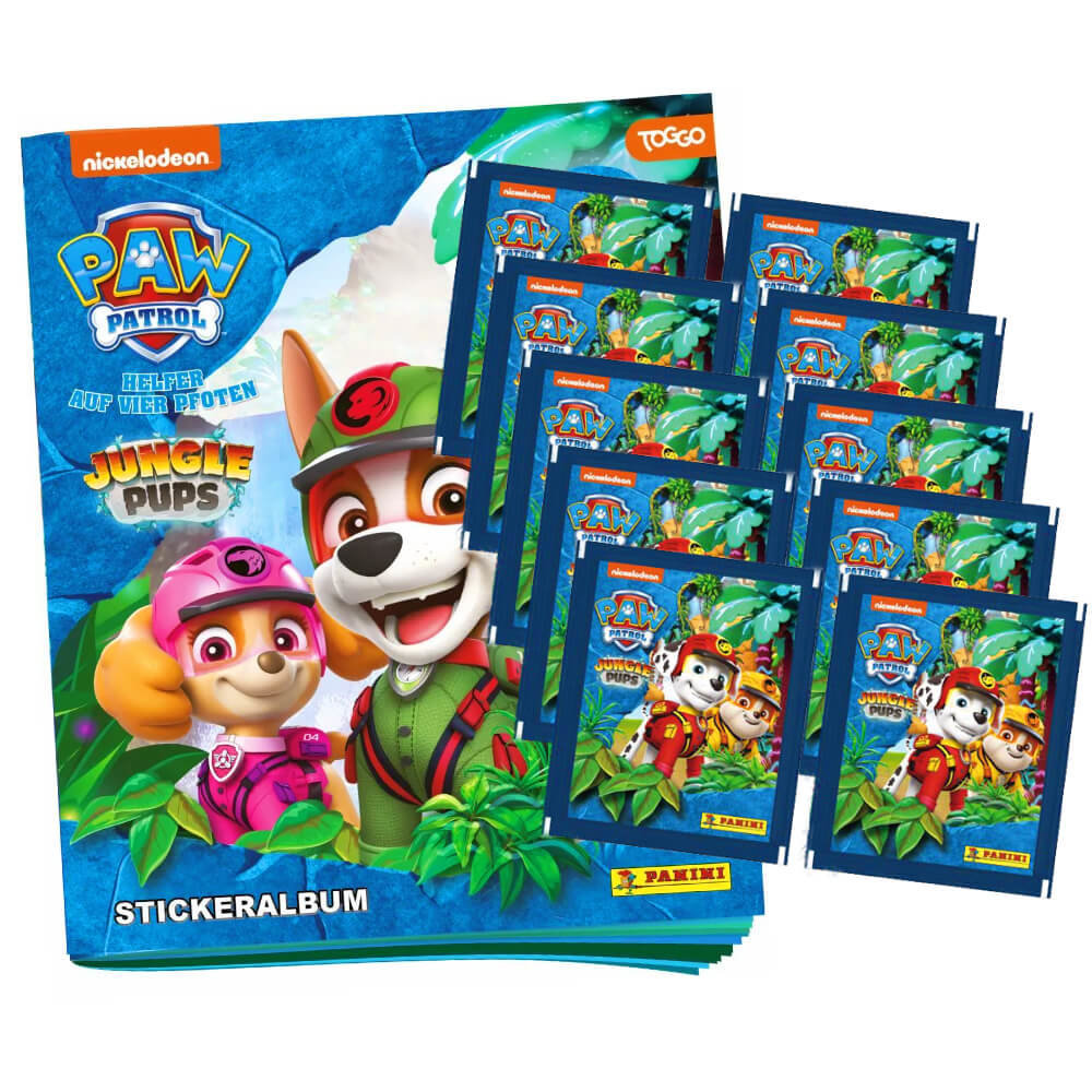  Panini Paw Patrol Sticker Serie 10 - Jungle Pups (2024) - 1 Album + 1 