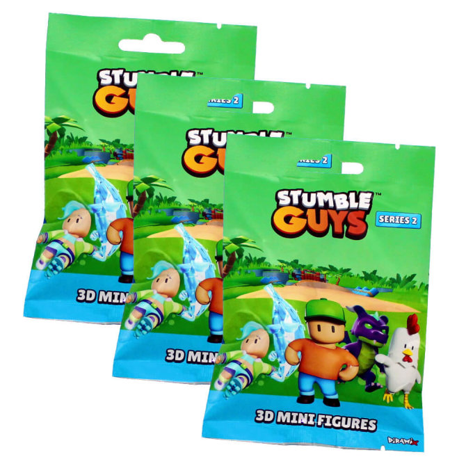 Stumble Guys 3D Sammelfiguren Serie 2 - Chrome Crystal Figur - 3 Tüten