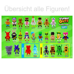 Stumble Guys 3D Sammelfiguren Serie 2 - Chrome Crystal Figur - 3 Tüten