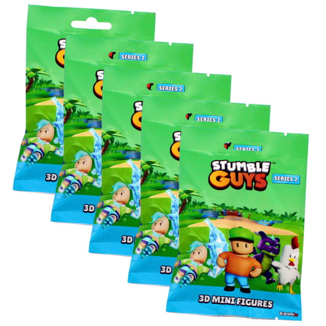 Stumble Guys 3D Sammelfiguren Serie 2 - Chrome Crystal Figur - 5 Tüten