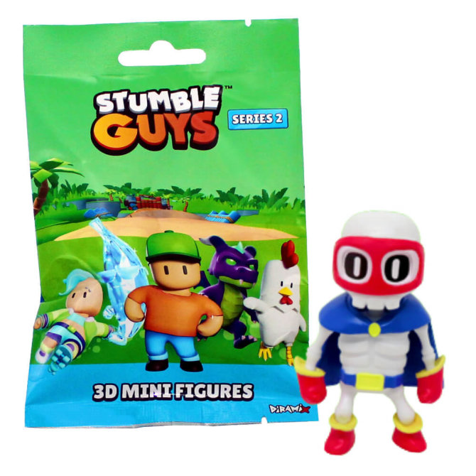 Stumble Guys 3D Sammelfiguren Serie 2 - Chrome Crystal - Figur 10. Super Bones