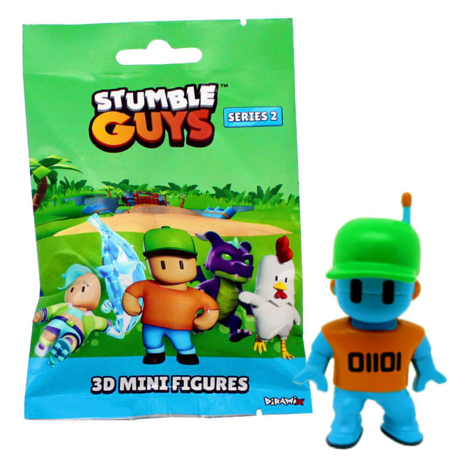 Stumble Guys 3D Sammelfiguren Serie 2 - Chrome Crystal - Figur 12. Robot Guy