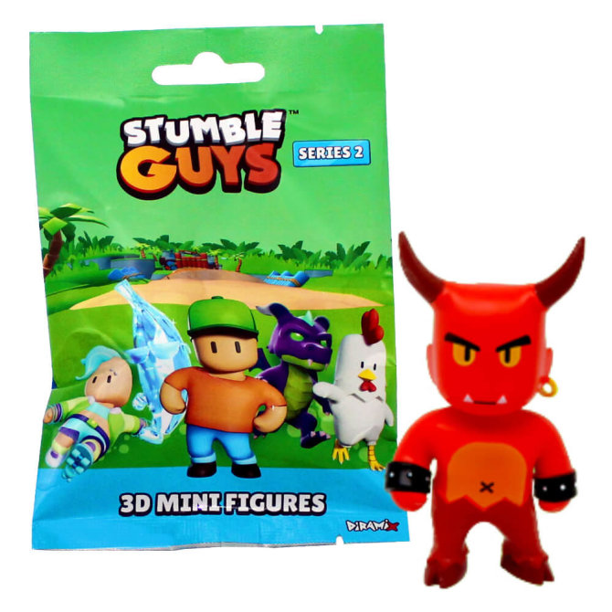 Stumble Guys 3D Sammelfiguren Serie 2 - Chrome Crystal - Figur 14. Red Demon