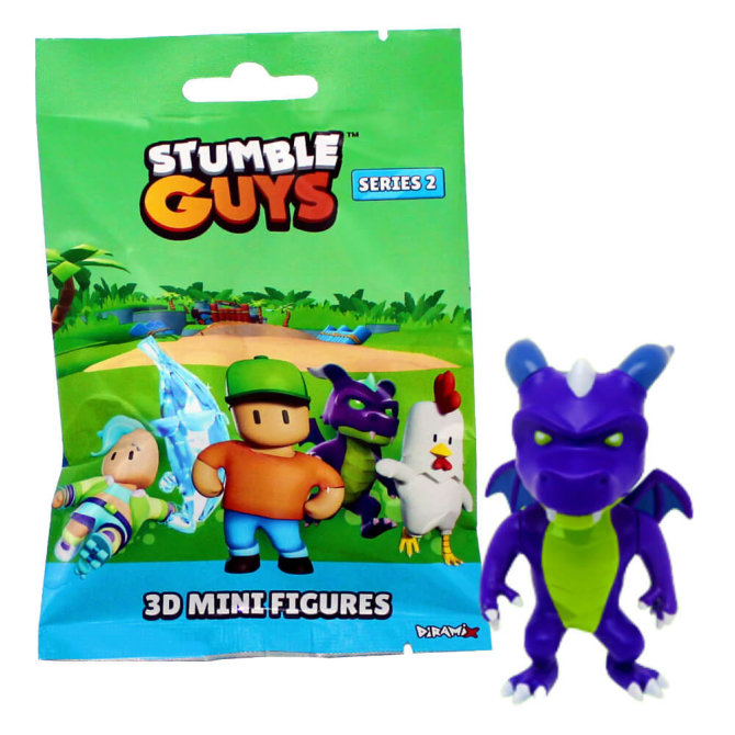 Stumble Guys 3D Sammelfiguren Serie 2 - Chrome Crystal - Figur 20. Dusk Dragon