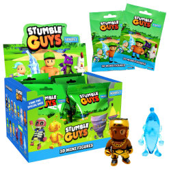 Stumble Guys 3D Sammelfiguren Serie 2 - Chrome Crystal Figur - 1 Display (18 Tüten)