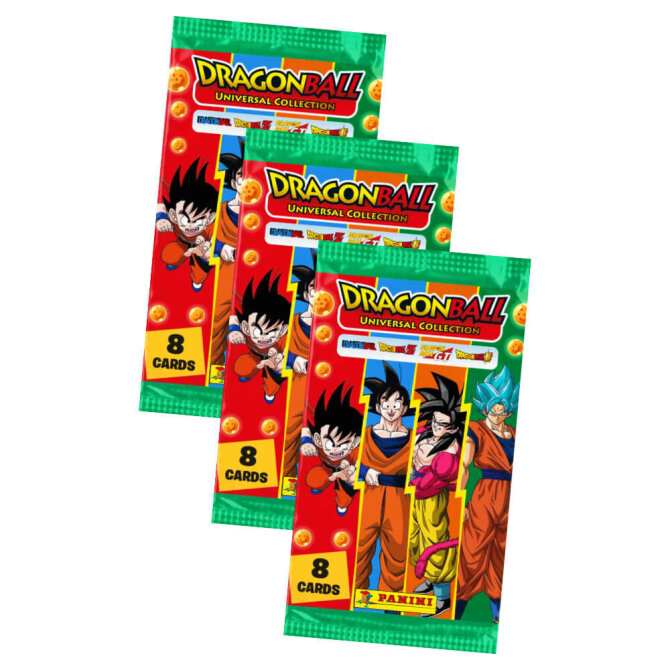 Dragon Ball Universal Karten - Trading Cards - 3 Booster Sammelkarten