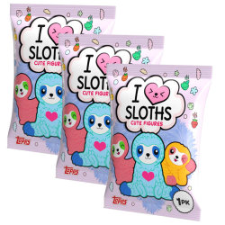 Topps - Faultiere - I Love Sloths - Sammelfiguren - 3 Tüten