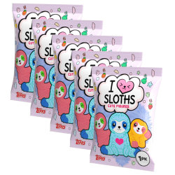 Topps - Faultiere - I Love Sloths - Sammelfiguren - 5 Tüten