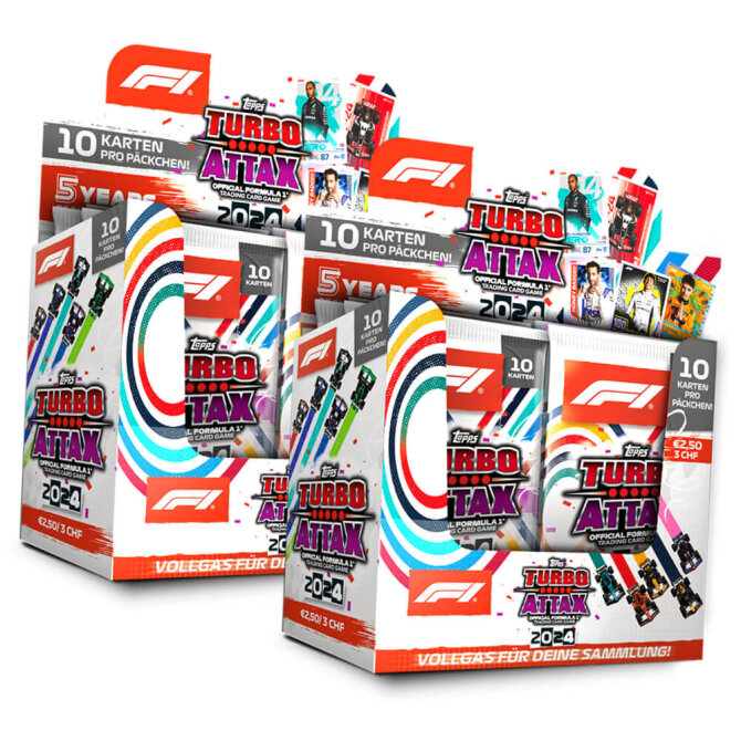 Topps Turbo Attax Karten Formula 1 - 2024 - 2 Display Sammelkarten
