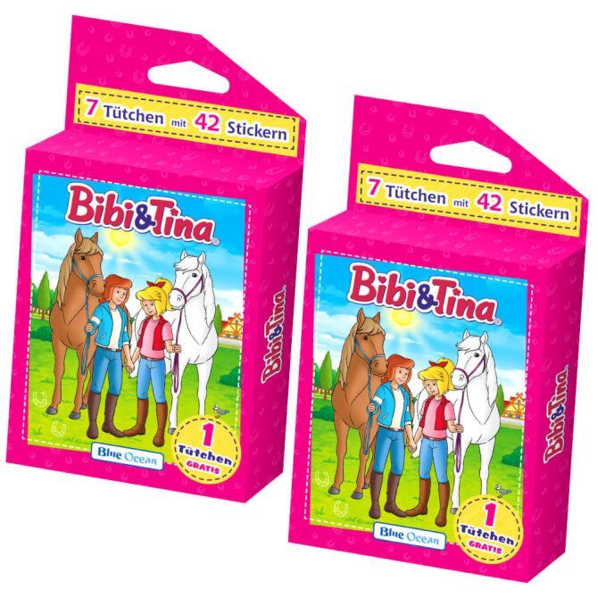 Blue Ocean Bibi und Tina Sticker Serie 2 - Pferdesticker Sammelsticker (2024) - 2 Blister