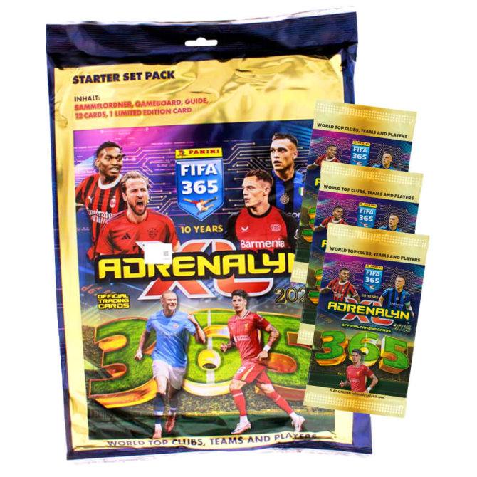 Panini Fifa 365 Karten 2025 - Trading Cards Sammelkarten - 1 Starter + 3 Booster