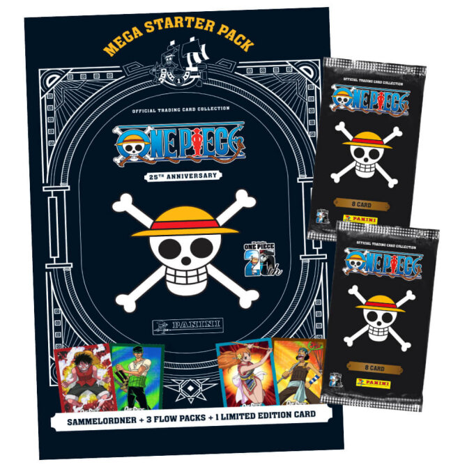 Panini One Piece Karten - Anniversary Sammelkarten (2025) - 1 Starter + 2 Booster