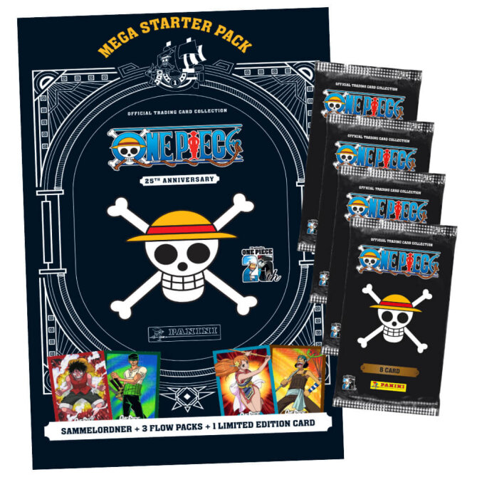 Panini One Piece Karten - Anniversary Sammelkarten (2025) - 1 Starter + 4 Booster
