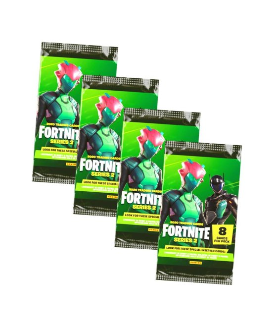 Panini Fortnite Karten Hobby Serie 2 (2020/2021) - Fortnite Trading Cards Sammelkarten - 4 Booster