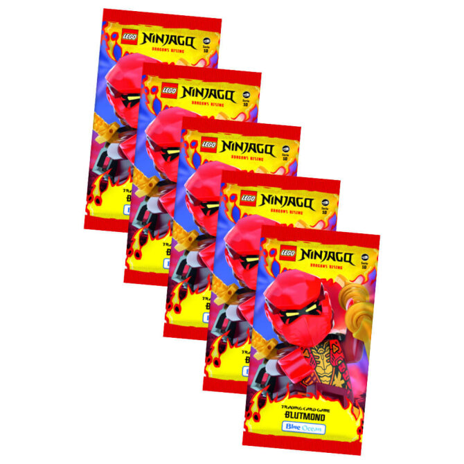 Lego Ninjago Karten Trading Cards Serie 10 - BLUTMOND Sammelkarten (2025) - 5 Booster