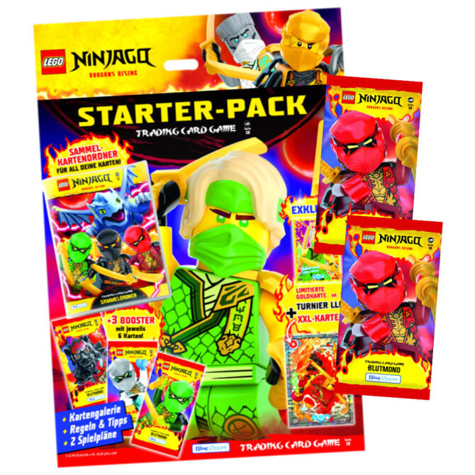 Ninjago Karten Trading Cards Serie 10 - BLUTMOND Sammelkarten (2025) - 1 Starter + 2 Booster