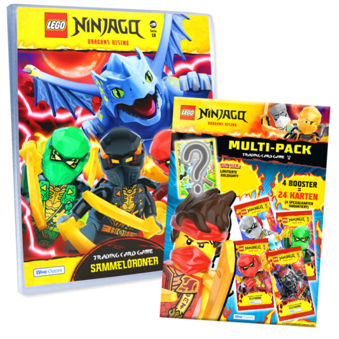 Ninjago Karten Trading Cards Serie 10 - BLUTMOND Sammelkarten (2025) - 1 Mappe + 1 Multipack