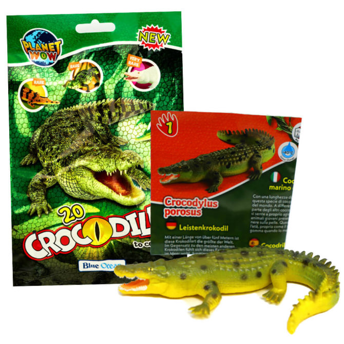 Blue Ocean Crocodiles Sammelfiguren 2025 - Planet Wow - Figur 1. Leistenkrokodil