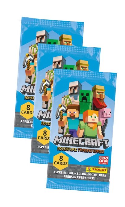 Panini Minecraft Karten Adventure - Minecraft Trading Cards (2021) - 3 Booster