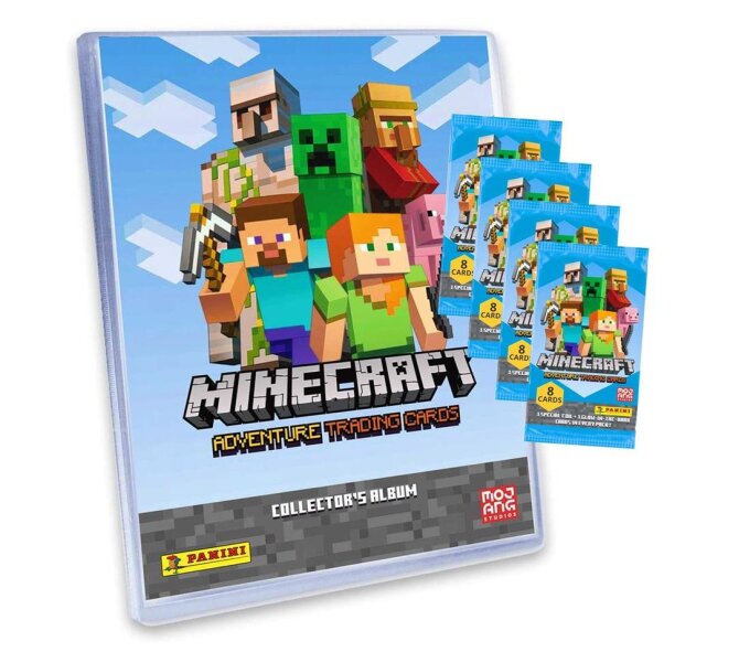 Minecraft Karten Adventure - Minecraft Trading Cards (2021) - 1 Sammelmappe + 4 Booster