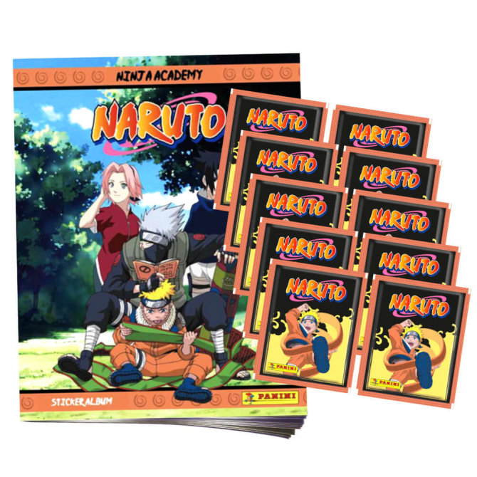 Panini Naruto Sticker - Ninja Academy Sammelsticker (2025) - 1 Album + 10 Tüten